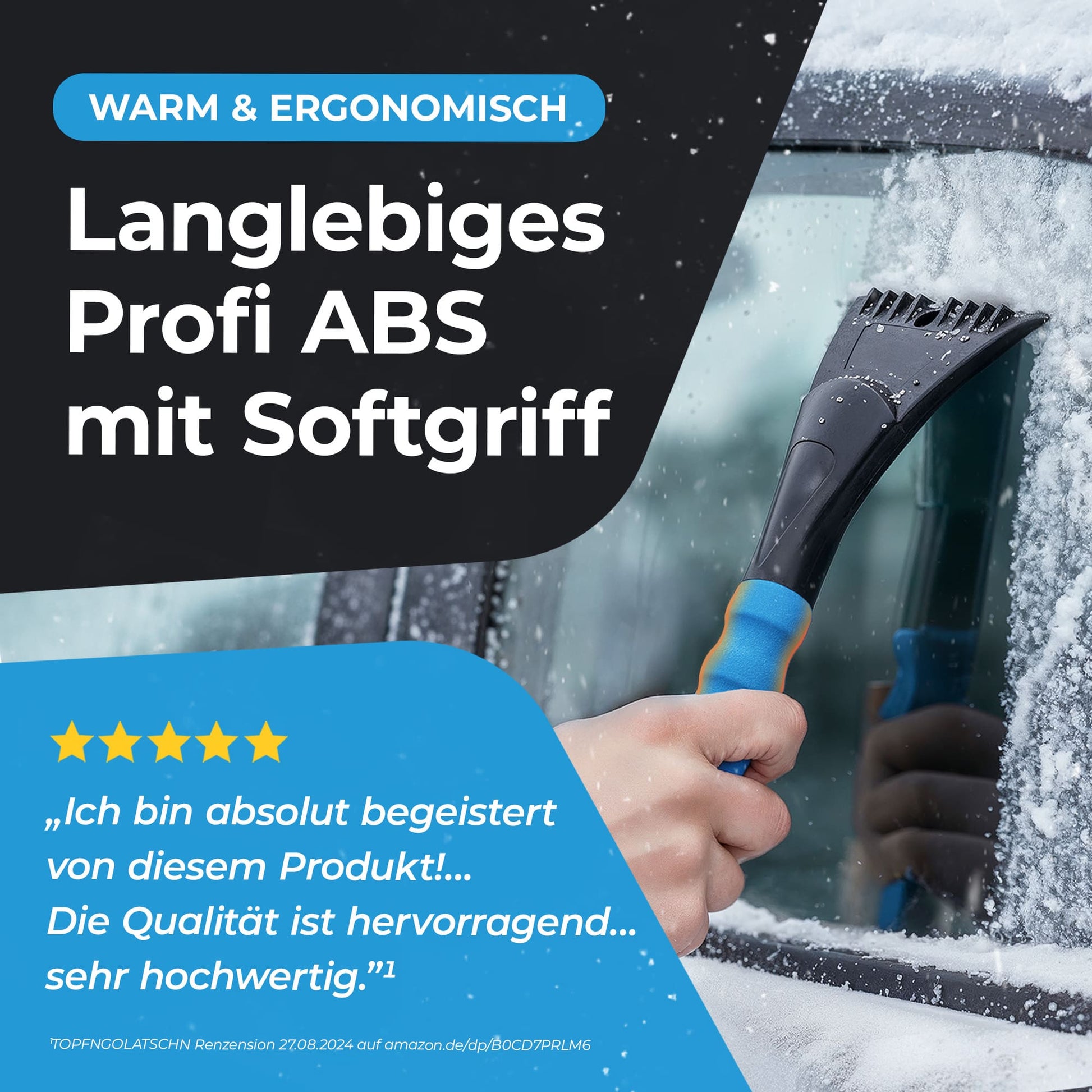 Auto Schneebesen – ergonomischer Griff für komfortable Handhabung bei Eis und Schnee