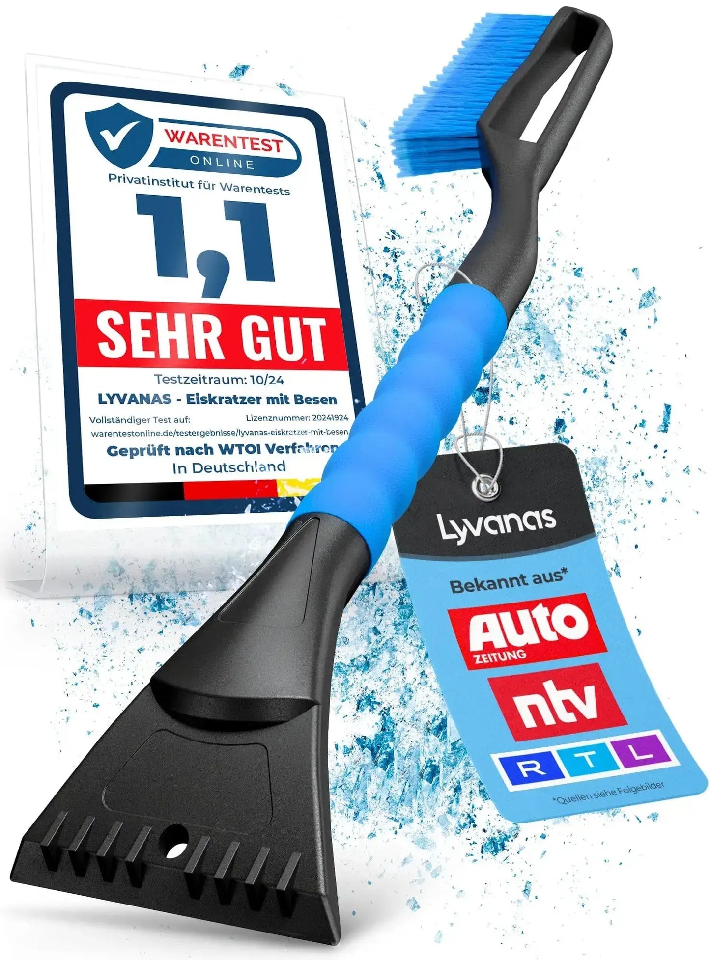 Eiskratzer mit Besen – hochwertiges Auto-Zubehör für sicheres Schneeräumen